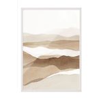 Postifull Hills Of Sand Çerçeveli Tablo, Beyaz Çerçeve Ve Poster, Dikey Duvar Tablosu Comfort Serisi No:108335;30 X 40 Beyaz Çerçeveli