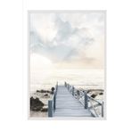 Postifull Jetty At Sunrise Çerçeveli Tablo, Beyaz Çerçeve Ve Poster, Duvar Tablosu Comfort Serisi No:108435;50 X 70 Beyaz Çerçeveli