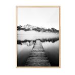 Postifull Jetty On The Lake Çerçeveli Tablo, Ahşap Çerçeve Ve Poster, Duvar Tablosu Comfort Serisi No:108385;10 X 15 Ahşap Çerçeveli