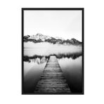 Postifull Jetty On The Lake Çerçeveli Tablo, Siyah Çerçeve Ve Poster, Duvar Tablosu Comfort Serisi No:108385;10 X 15 Siyah Çerçeveli