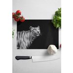 Postifull Kesme Tahtası, Kalın Ve Kırılmaz Cam Baskı - Aslan Temalı - 21 * 30Cm - Doğrama Tahtası, Mutfak Dekoru;21 X 30 Renkli - 20