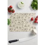 Postifull Kesme Tahtası, Kalın Ve Kırılmaz Cam, Rengarenk Botanik Çiçek Baskılı - 21 * 30Cm, Doğrama Tahtası;21 X 30 Renkli - 6