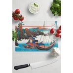 Postifull Kesme Tahtası, Kalın Ve Kırılmaz Cama Baskı - Hokusai Sanat Eseri Baskılı - 21 * 30Cm, Doğrama Tahtası;21 X 30 Sanat - 7