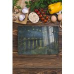 Postifull Kesme Tahtası, Yeni Nesil Doğrama Tahtası Cam, Sanat Serisi, Kalın Ve Temperli Kırılmaz Cam, 21 * 30Cm;21 X 30 Van Gogh - 14