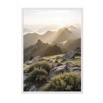 Postifull Landscape Sunrise Çerçeveli Tablo, Beyaz Çerçeve Ve Poster, Duvar Tablosu Comfort Serisi No:108342;50 X 70 Beyaz Çerçeveli
