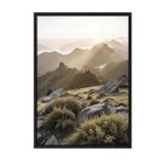 Postifull Landscape Sunrise Çerçeveli Tablo, Siyah Çerçeve Ve Poster, Duvar Tablosu Comfort Serisi No:108342;10 X 15 Siyah Çerçeveli