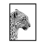 Postifull Leopard Çerçeveli Tablo, Siyah Çerçeve Ve Poster, Dikey Duvar Tablosu Comfort Serisi No:108305;10 X 15 Siyah Çerçeveli