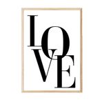 Postifull Love Beige Çerçeveli Tablo, Ahşap Çerçeve Ve Poster, Dikey Duvar Tablosu Comfort Serisi No:108314;10 X 15 Ahşap Çerçeveli