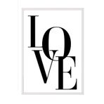 Postifull Love Beige Çerçeveli Tablo, Beyaz Çerçeve Ve Poster, Dikey Duvar Tablosu Comfort Serisi No:108314;50 X 70 Beyaz Çerçeveli