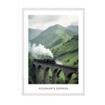 Postifull Magical Train Çerçeveli Tablo, Beyaz Çerçeve Ve Poster, Dikey Duvar Tablosu Comfort Serisi No:108284;10 X 15 Beyaz Çerçeveli