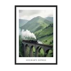 Postifull Magical Train Çerçeveli Tablo, Siyah Çerçeve Ve Poster, Dikey Duvar Tablosu Comfort Serisi No:108284;10 X 15 Siyah Çerçeveli