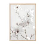 Postifull Magnolia Branch Çerçeveli Tablo, Ahşap Çerçeve Ve Poster, Duvar Tablosu Comfort Serisi No:108418;10 X 15 Ahşap Çerçeveli