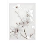 Postifull Magnolia Branch Çerçeveli Tablo, Beyaz Çerçeve Ve Poster, Duvar Tablosu Comfort Serisi No:108418;10 X 15 Beyaz Çerçeveli