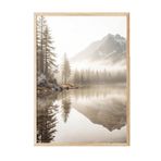 Postifull Misty Sunrise Çerçeveli Tablo, Ahşap Çerçeve Ve Poster, Dikey Duvar Tablosu Comfort Serisi No:108295;30 X 40 Ahşap Çerçeveli