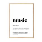 Postifull Music Çerçeveli Tablo, Ahşap Çerçeve Ve Poster, Dikey Duvar Tablosu Comfort Serisi No:108396;50 X 70 Ahşap Çerçeveli
