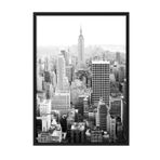 Postifull New York City Çerçeveli Tablo, Siyah Çerçeve Ve Poster, Dikey Duvar Tablosu Comfort Serisi No:108304;10 X 15 Siyah Çerçeveli