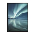 Postifull Northern Lights Çerçeveli Tablo, Siyah Çerçeve Ve Poster, Duvar Tablosu Comfort Serisi No:108366;10 X 15 Siyah Çerçeveli