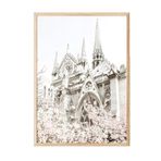 Postifull Notre Dame İn Bloom Çerçeveli Tablo, Ahşap Çerçeve Ve Poster, Duvar Tablosu Comfort Serisi No:108370;50 X 70 Ahşap Çerçeveli