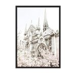 Postifull Notre Dame İn Bloom Çerçeveli Tablo, Siyah Çerçeve Ve Poster, Duvar Tablosu Comfort Serisi No:108370;10 X 15 Siyah Çerçeveli
