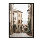 Postifull Old Town Italy Çerçeveli Tablo, Siyah Çerçeve Ve Poster, Duvar Tablosu Comfort Serisi No:108324;10 X 15 Siyah Çerçeveli