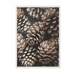 Postifull Pine Cones Çerçeveli Tablo, Beyaz Çerçeve Ve Poster, Dikey Duvar Tablosu Comfort Serisi No:108341;10 X 15 Beyaz Çerçeveli
