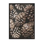 Postifull Pine Cones Çerçeveli Tablo, Siyah Çerçeve Ve Poster, Dikey Duvar Tablosu Comfort Serisi No:108341;10 X 15 Siyah Çerçeveli
