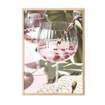 Postifull Pink Drink Çerçeveli Tablo, Ahşap Çerçeve Ve Poster, Dikey Duvar Tablosu Comfort Serisi No:108377;10 X 15 Ahşap Çerçeveli
