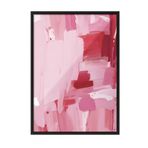 Postifull Pink Oil Çerçeveli Tablo, Siyah Çerçeve Ve Poster, Dikey Duvar Tablosu Comfort Serisi No:108490;10 X 15 Siyah Çerçeveli
