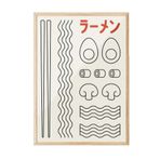 Postifull Ramen No2 Çerçeveli Tablo, Ahşap Çerçeve Ve Poster, Dikey Duvar Tablosu Comfort Serisi No:108555;30 X 40 Ahşap Çerçeveli