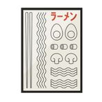 Postifull Ramen No2 Çerçeveli Tablo, Siyah Çerçeve Ve Poster, Dikey Duvar Tablosu Comfort Serisi No:108555;50 X 70 Siyah Çerçeveli