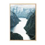 Postifull Scandinavian Nature Çerçeveli Tablo, Ahşap Çerçeve Ve Poster, Duvar Tablosu Comfort Serisi No:108363;50 X 70 Ahşap Çerçeveli