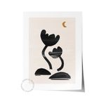 Postifull Siyah Beyaz Boho Duvar Dekoru, Çerçevesiz Poster, Çerçevesiz Duvar Tablosu - Fine Art Kağıt;15 X 21 Renkli - 14