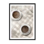 Postifull Siyah Çerçeveli Tablo, Poster Ve Çerçeve Seti, Cups Of Coffee Comfort Serisi No:108581;10 X 15 Siyah Çerçeveli
