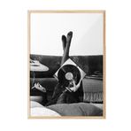 Postifull Smoky Vinyl Record Çerçeveli Tablo, Ahşap Çerçeve Ve Poster, Duvar Tablosu Comfort Serisi No:108395;30 X 40 Ahşap Çerçeveli