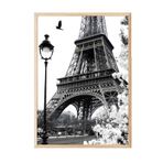 Postifull Street Of Paris Çerçeveli Tablo, Ahşap Çerçeve Ve Poster, Duvar Tablosu Comfort Serisi No:108424;30 X 40 Ahşap Çerçeveli