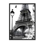 Postifull Street Of Paris Çerçeveli Tablo, Siyah Çerçeve Ve Poster, Duvar Tablosu Comfort Serisi No:108424;10 X 15 Siyah Çerçeveli