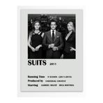 Postifull Suits - Çerçevesiz Poster - Duvar Dekoru - Dizi Ve Film Afiş Posterleri - Kalın Kuşe Kağıt;30 X 42 Gri - 29