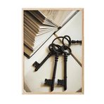 Postifull The Keys Çerçeveli Tablo, Ahşap Çerçeve Ve Poster, Dikey Duvar Tablosu Comfort Serisi No:108358;10 X 15 Ahşap Çerçeveli