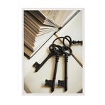 Postifull The Keys Çerçeveli Tablo, Beyaz Çerçeve Ve Poster, Dikey Duvar Tablosu Comfort Serisi No:108358;10 X 15 Beyaz Çerçeveli