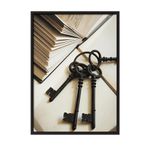 Postifull The Keys Çerçeveli Tablo, Siyah Çerçeve Ve Poster, Dikey Duvar Tablosu Comfort Serisi No:108358;50 X 70 Siyah Çerçeveli