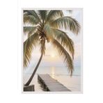 Postifull Tropical Jetty Çerçeveli Tablo, Beyaz Çerçeve Ve Poster, Duvar Tablosu Comfort Serisi No:108309;10 X 15 Beyaz Çerçeveli