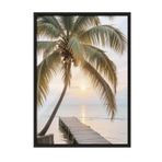 Postifull Tropical Jetty Çerçeveli Tablo, Siyah Çerçeve Ve Poster, Duvar Tablosu Comfort Serisi No:108309;10 X 15 Siyah Çerçeveli