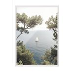 Postifull Tuscany Boat Çerçeveli Tablo, Beyaz Çerçeve Ve Poster, Dikey Duvar Tablosu Comfort Serisi No:108321;10 X 15 Beyaz Çerçeveli