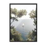 Postifull Tuscany Boat Çerçeveli Tablo, Siyah Çerçeve Ve Poster, Dikey Duvar Tablosu Comfort Serisi No:108321;10 X 15 Siyah Çerçeveli
