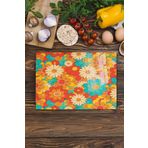 Postifull Vintage Cam Kesme Tahtası, Kalın Ve Kırılmaz Cam, Doğrama Tahtası, Mutfak Sunum Tahtası - 21 * 30Cm;21 X 30 Vintage - 18