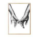 Postifull Watercolour Hands Çerçeveli Tablo, Ahşap Çerçeve Ve Poster, Duvar Tablosu Comfort Serisi No:108518;10 X 15 Ahşap Çerçeveli