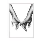 Postifull Watercolour Hands Çerçeveli Tablo, Beyaz Çerçeve Ve Poster, Duvar Tablosu Comfort Serisi No:108518;10 X 15 Beyaz Çerçeveli