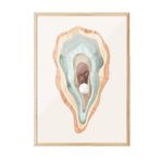 Postifull Watercolour Oyster Çerçeveli Tablo, Ahşap Çerçeve Ve Poster, Duvar Tablosu Comfort Serisi No:108522;30 X 40 Ahşap Çerçeveli