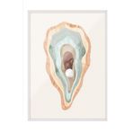 Postifull Watercolour Oyster Çerçeveli Tablo, Beyaz Çerçeve Ve Poster, Duvar Tablosu Comfort Serisi No:108522;10 X 15 Beyaz Çerçeveli