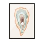 Postifull Watercolour Oyster Çerçeveli Tablo, Siyah Çerçeve Ve Poster, Duvar Tablosu Comfort Serisi No:108522;10 X 15 Siyah Çerçeveli